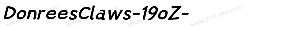 DonreesClaws-19oZ字体转换
