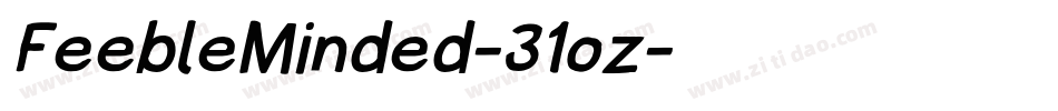 FeebleMinded-31oz字体转换