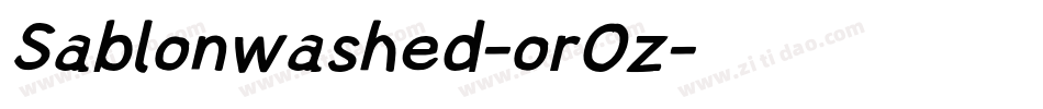 Sablonwashed-orOz字体转换