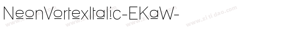 NeonVortexItalic-EKaW字体转换