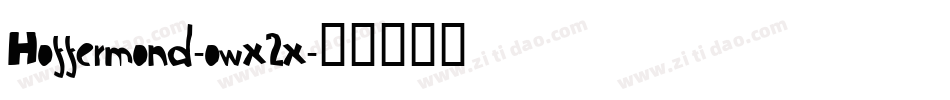 Hoffermond-owx2x字体转换