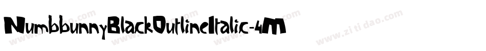 NumbbunnyBlackOutlineItalic-4M5l字体转换