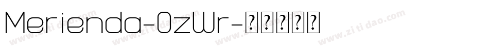 Merienda-0zWr字体转换