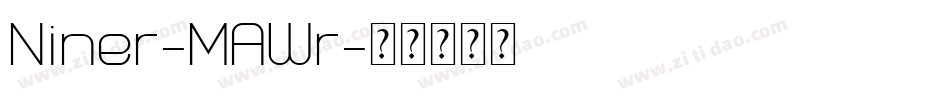 Niner-MAWr字体转换