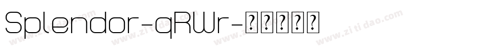 Splendor-qRWr字体转换 Splendor-qRWr字体转换