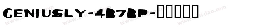 Geniusly-4B7Bp字体转换