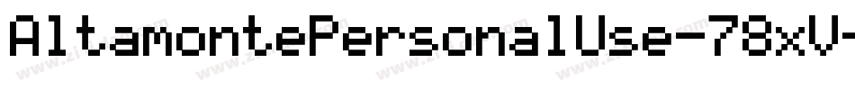 AltamontePersonalUse-78xV字体转换