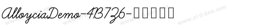 AlloyciaDemo-4B7Z6字体转换