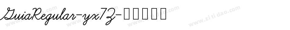 GuiaRegular-yx7Z字体转换