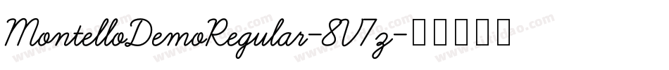 MontelloDemoRegular-8V7z字体转换