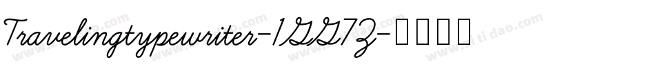 Travelingtypewriter-1GG7Z字体转换