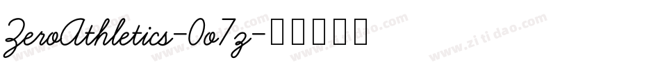ZeroAthletics-0o7z字体转换