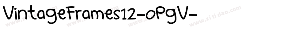 VintageFrames12-oPgV字体转换