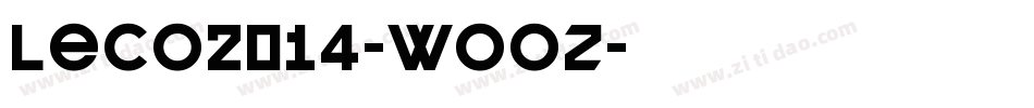 Leco2014-wOOz字体转换