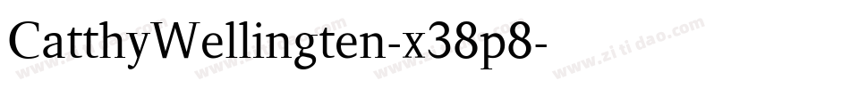 CatthyWellingten-x38p8字体转换