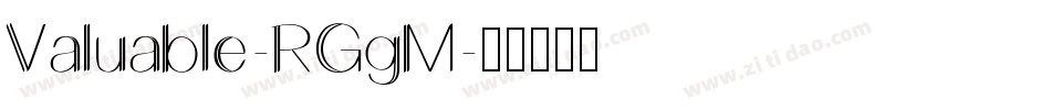 Valuable-RGgM字体转换