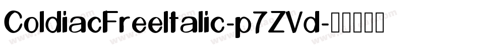 ColdiacFreeItalic-p7ZVd字体转换