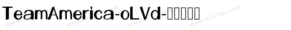 TeamAmerica-oLVd字体转换