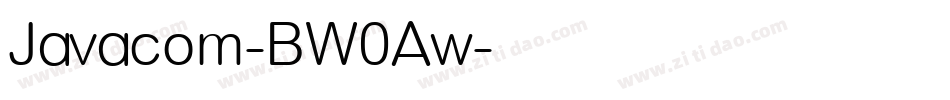 Javacom-BW0Aw字体转换