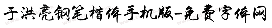 于洪亮钢笔楷体手机版字体转换
