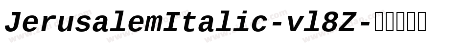 JerusalemItalic-vl8Z字体转换