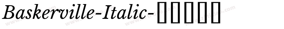 Baskerville-Italic字体转换