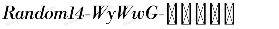 Random14-WyWwG字体转换