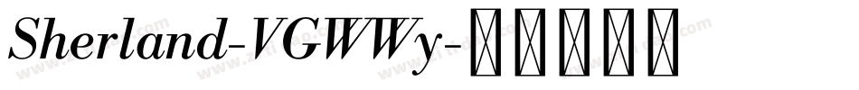 Sherland-VGWWy字体转换
