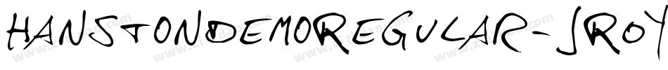 HanstondemoRegular-JROyx字体转换