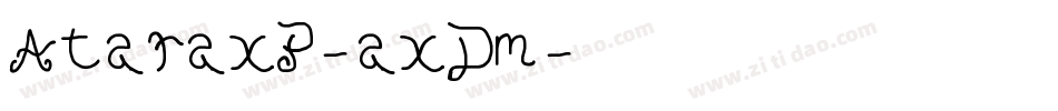 AtaraxP-axDm字体转换