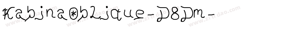 KabinaOblique-D8Dm字体转换
