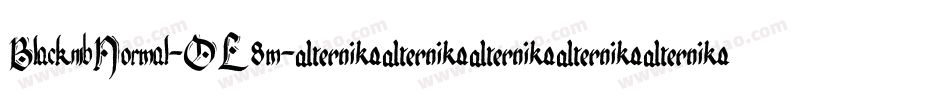 BlacknibNormal-DL8m字体转换