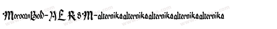 MorocanBold-ALR8M字体转换