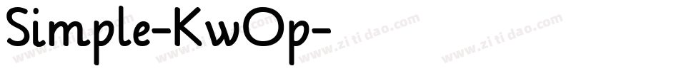 Simple-KwOp字体转换