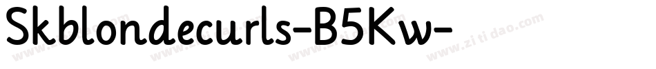 Skblondecurls-B5Kw字体转换