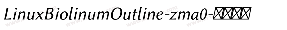 LinuxBiolinumOutline-zma0字体转换