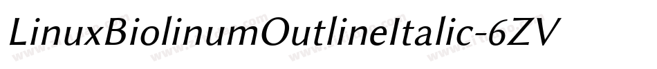 LinuxBiolinumOutlineItalic-6ZVg字体转换
