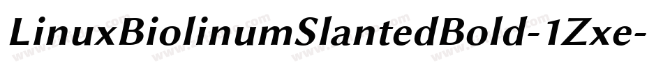 LinuxBiolinumSlantedBold-1Zxe字体转换