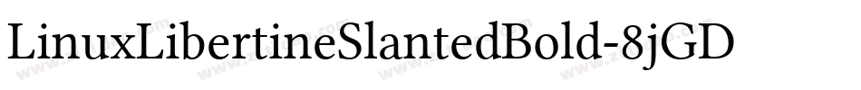 LinuxLibertineSlantedBold-8jGD字体转换