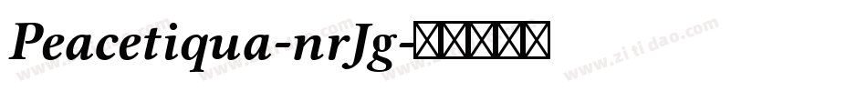 Peacetiqua-nrJg字体转换