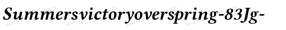 Summersvictoryoverspring-83Jg字体转换 Summersvictoryoverspring-83Jg字体转换