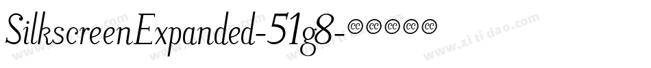 SilkscreenExpanded-51g8字体转换
