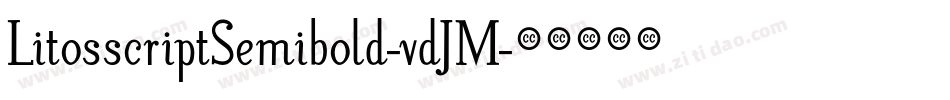 LitosscriptSemibold-vdJM字体转换