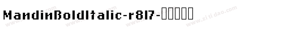 MandinBoldItalic-r8l7字体转换