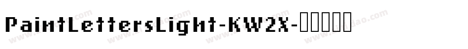 PaintLettersLight-KW2X字体转换