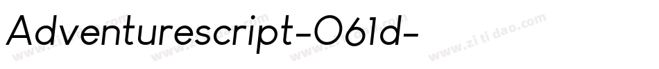 Adventurescript-O61d字体转换