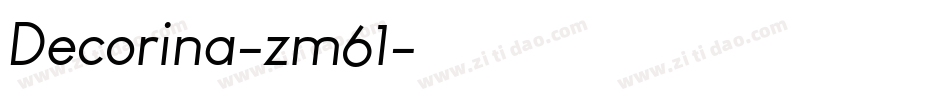 Decorina-zm61字体转换
