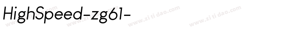 HighSpeed-zg61字体转换