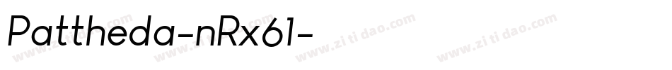 Pattheda-nRx61字体转换