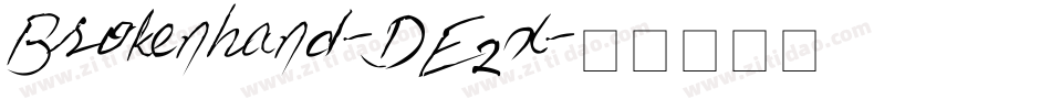 Brokenhand-DE2x字体转换